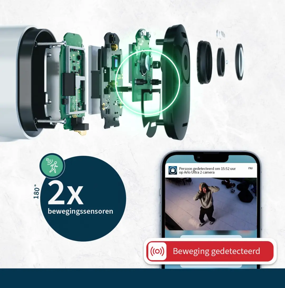 Arlo Ultra 2 Spotlight Camera Set van 3 - VMS5340-200EUS - Wit - afbeelding 5 van 6