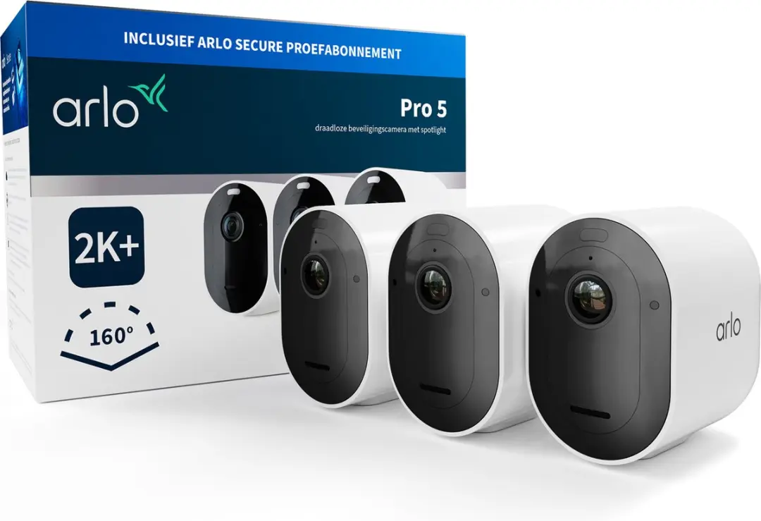 Arlo Pro 5 2K+ draadloze beveiligingscamera voor buiten