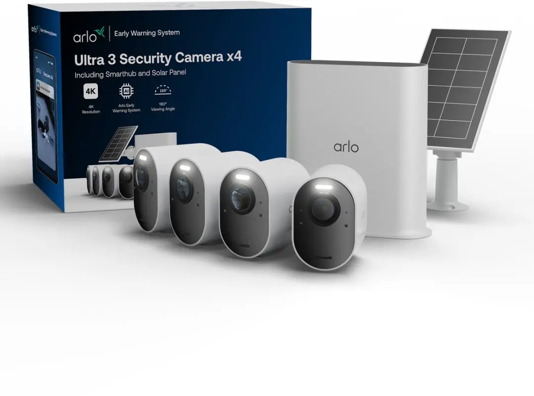 Arlo Ultra3 4K beveiligingscamera + Zonnepaneel