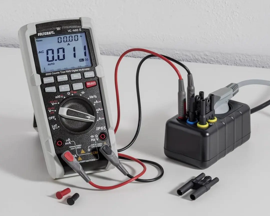 Voltcraft SMA-10 Meetadapter Randaarde stekker - Bus 4 mm - Zwart - afbeelding 2 van 5