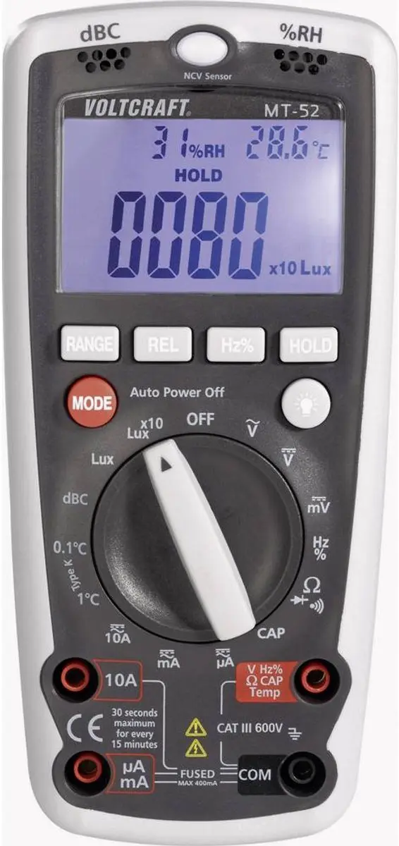Voltcraft MT-52 Digitale Multimeter - CAT III 600V - afbeelding 3 van 5