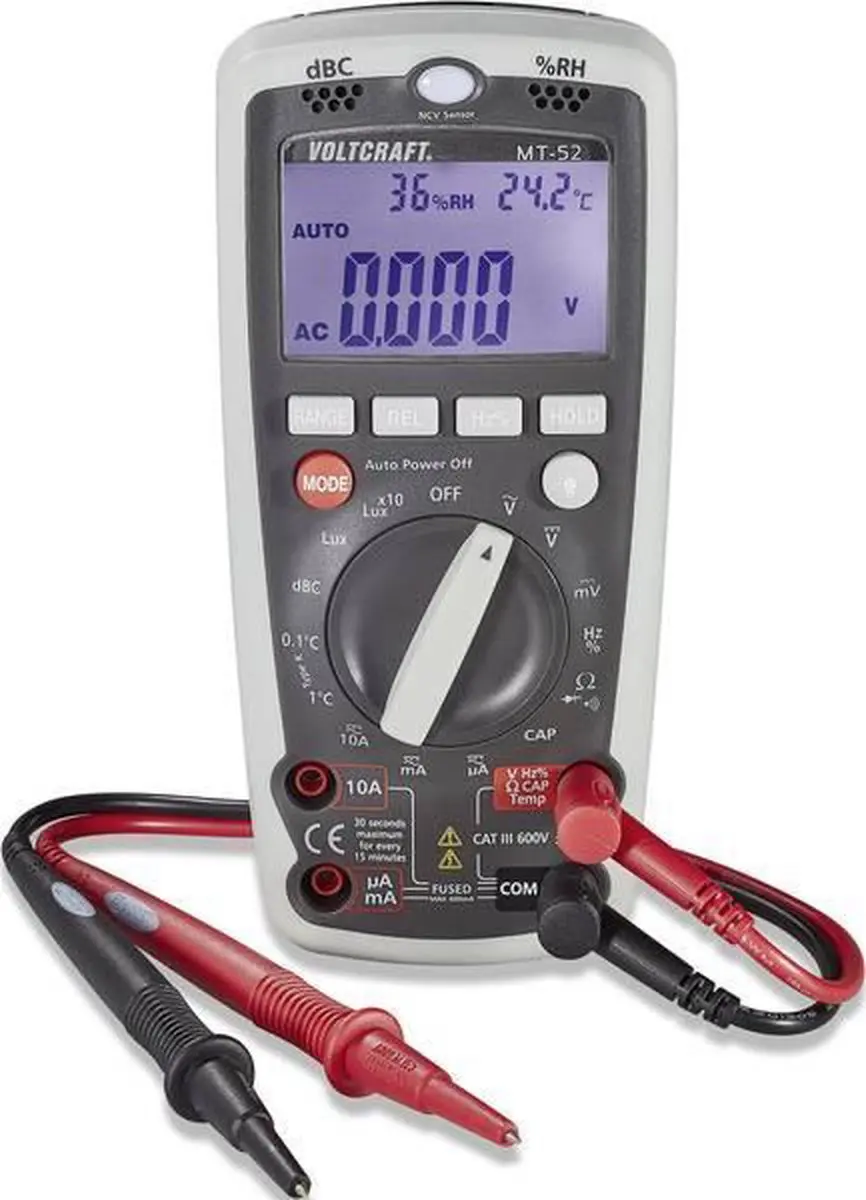Voltcraft MT-52 Digitale Multimeter - CAT III 600V - afbeelding 4 van 5