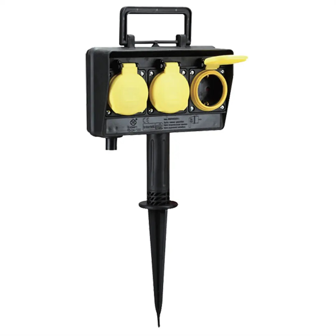 Bachmann 3-Voudig Tuinstopcontact Met Bodemspies