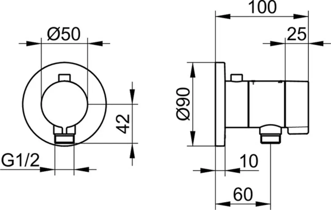Keuco IXMO 59554370001 Thermostaatkraan - Zwart Mat - afbeelding 2 van 2