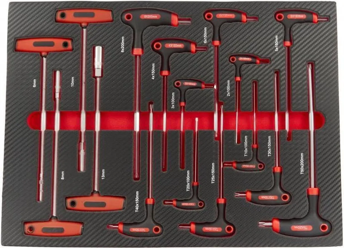 HBM 9776 T-Grepenset 16-delig - T10 - Carbon Foam Inlay