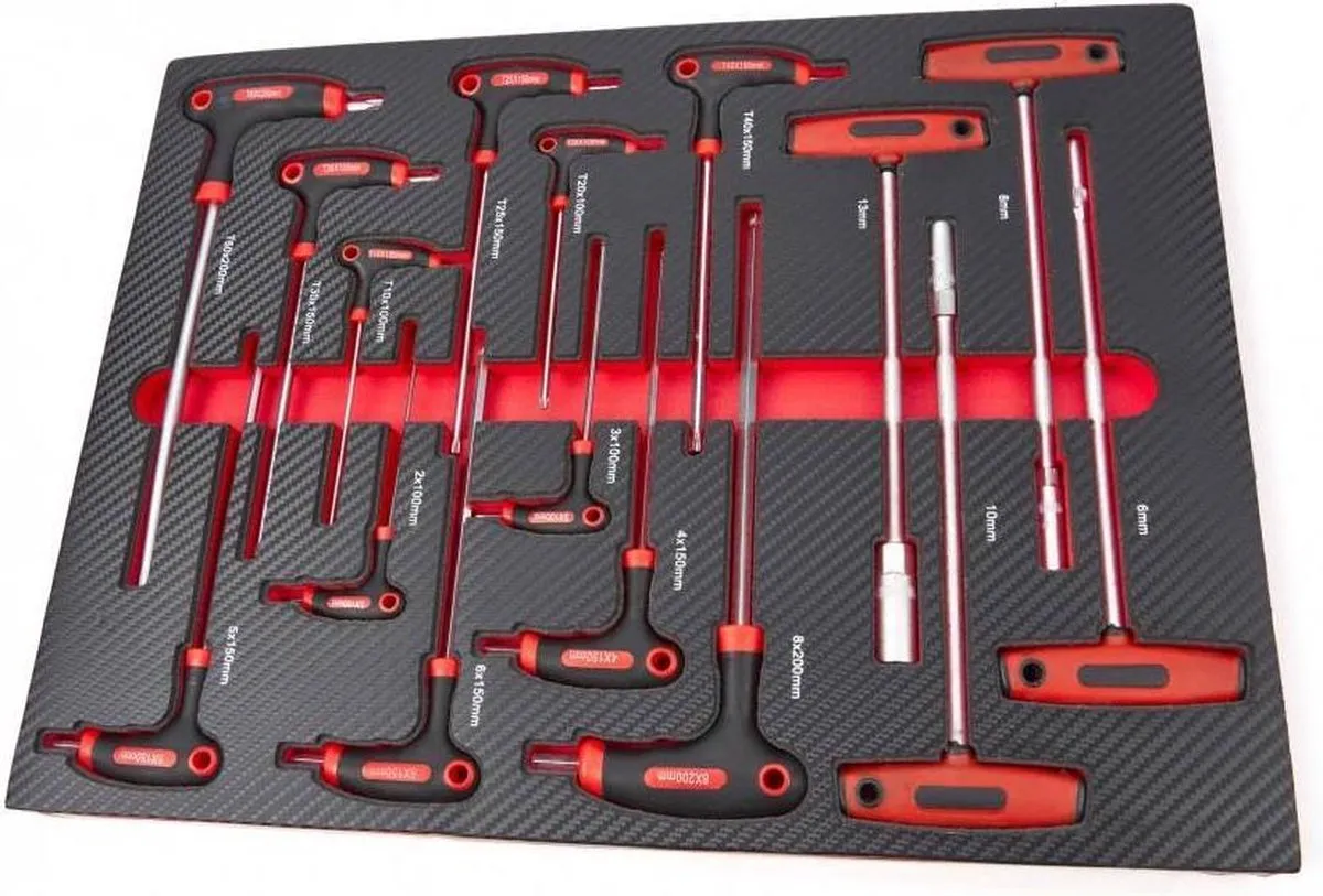 HBM 9776 T-Grepenset 16-delig - T10 - Carbon Foam Inlay