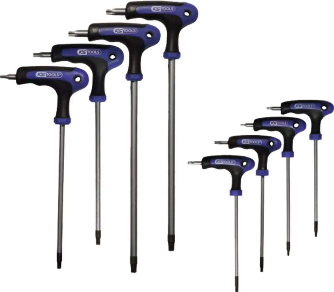 KS Tools ERGOTORQUEplus L-sleutelset T-handgreep 8-delig