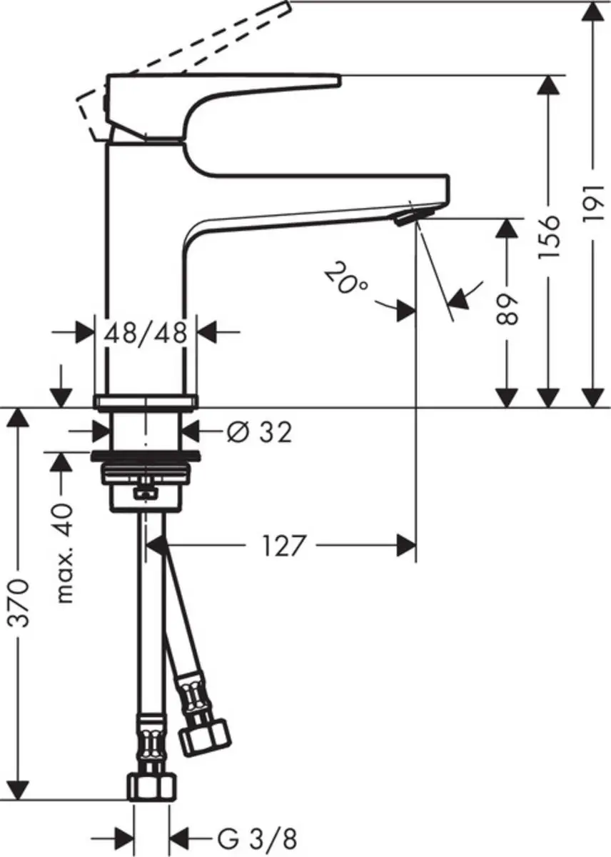 Hansgrohe Metropol 100 32500140 Mengkraan - Geborsteld brons - afbeelding 5 van 6