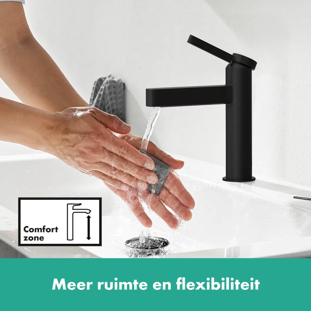 Hansgrohe Finoris 110 Wastafelmengkraan - Mat Zwart - afbeelding 4 van 6