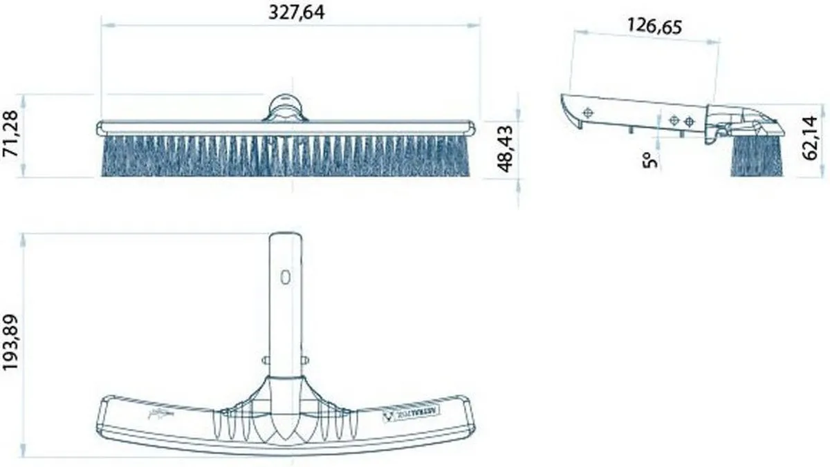 Shark Series Zwembadborstel 33cm - afbeelding 6 van 6