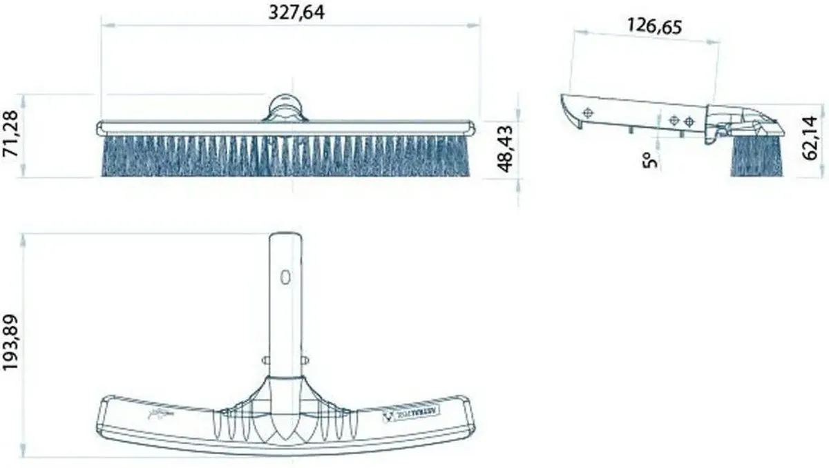 Shark Series Zwembadborstel 33cm