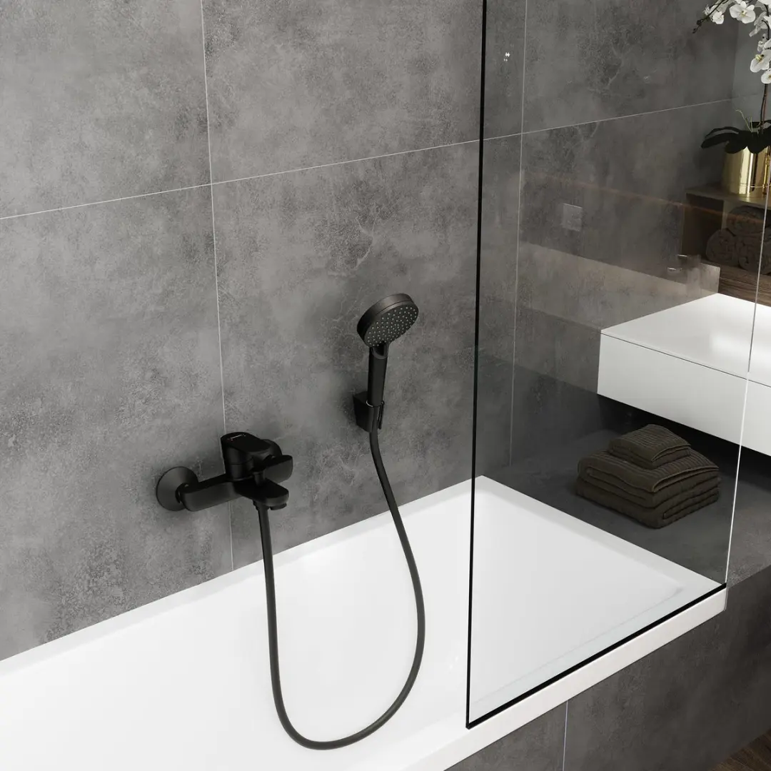 Hansgrohe Vernis Blend Badmengkraan - Mat Zwart - afbeelding 5 van 6