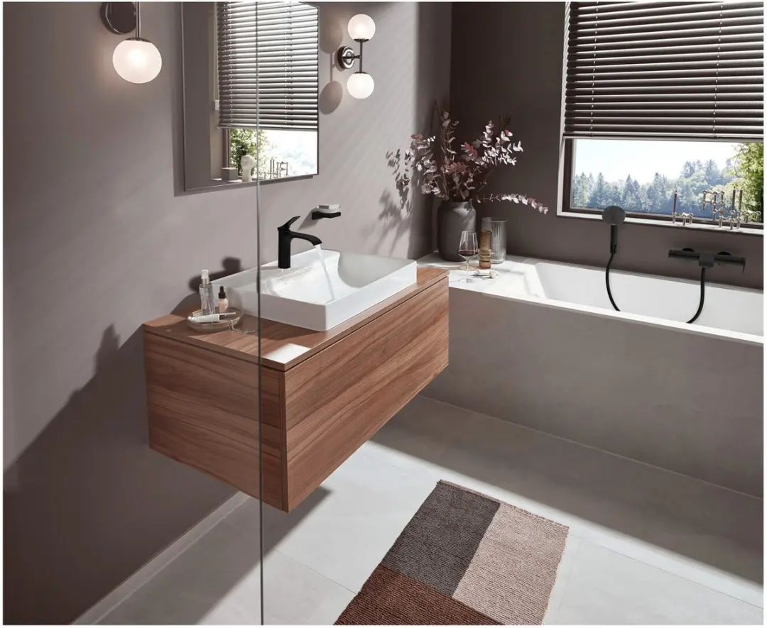 Hansgrohe Vivenis 75420670 Badmengkraan - Mat Zwart - afbeelding 3 van 6