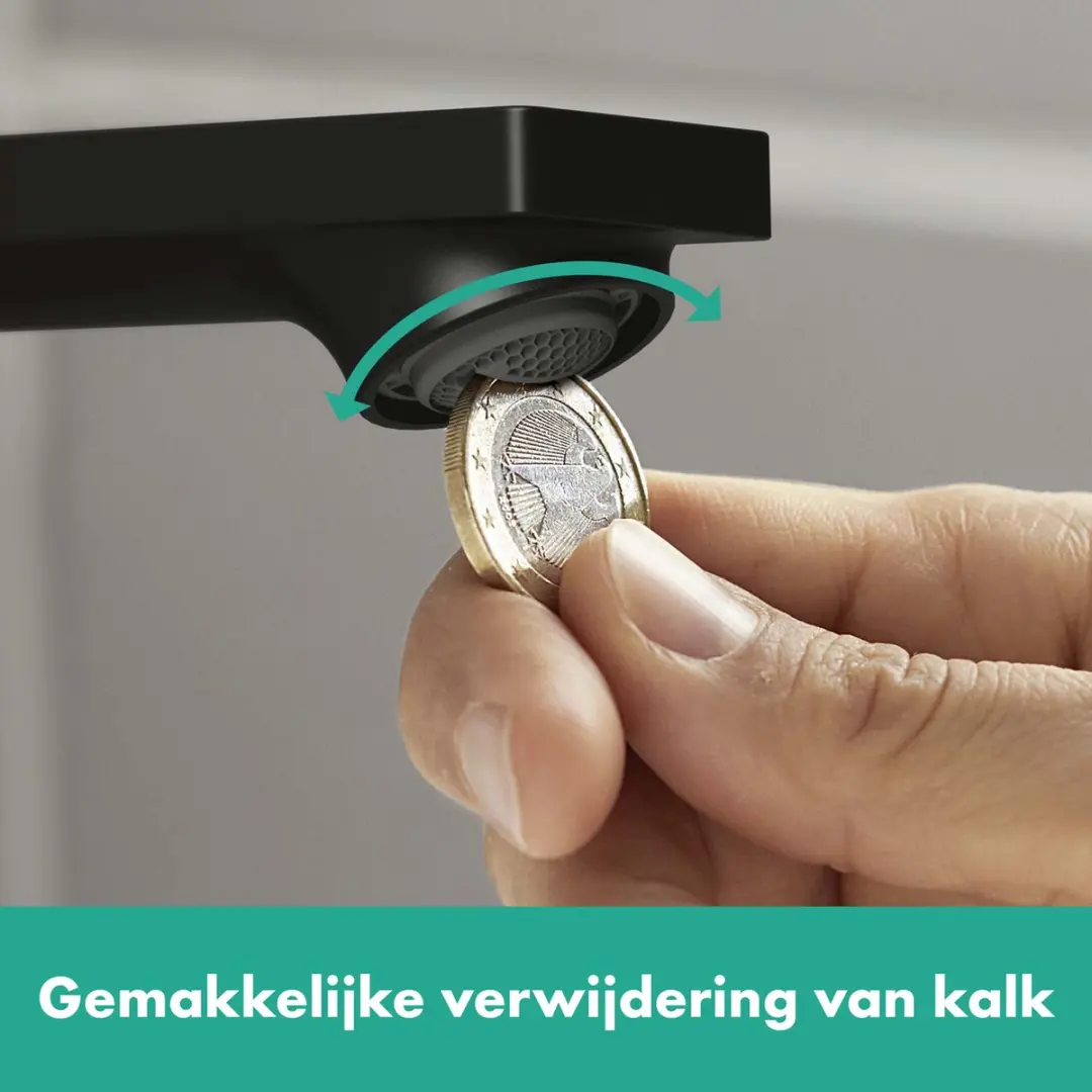 Hansgrohe Rebris E 72576670 Wastafelmengkraan - Mat Zwart - afbeelding 3 van 6