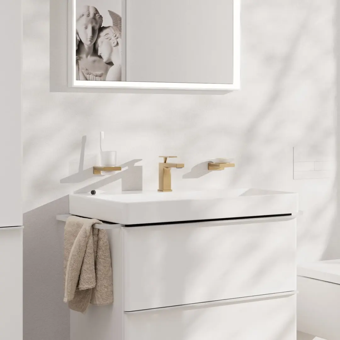 Hansgrohe Tecturis E Wastafelkraan 80mm - Brushed Bronze - afbeelding 6 van 6