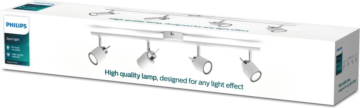 Philips Meranti Opbouwspot 4-Lichts - Wit