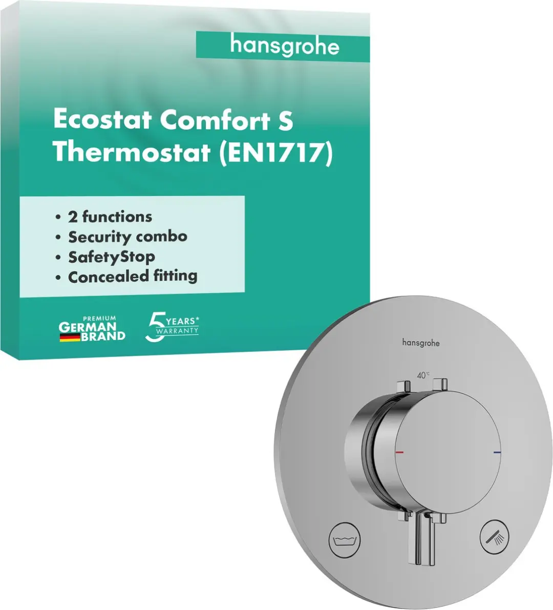 Hansgrohe Ecostat Comfort S 33718000 Inbouwthermostaat - afbeelding 2 van 6