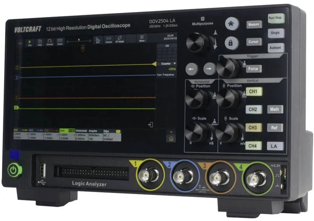 Voltcraft DOV2504 LA Digitale oscilloscoop 250MHz 4-kanaals - afbeelding 2 van 6
