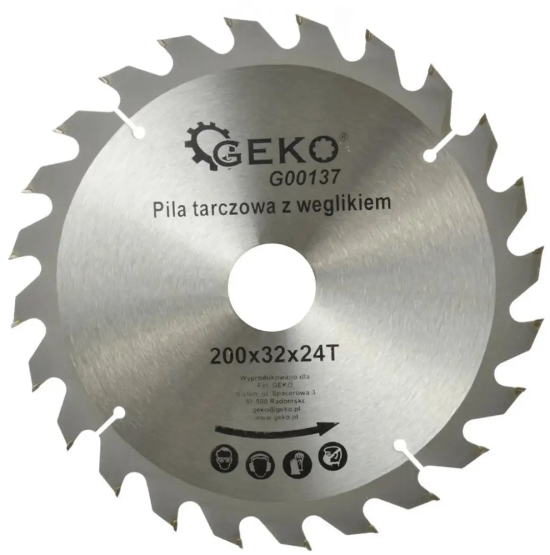 GEKO G00137 Cirkelzaagblad 200mm 24 Tanden