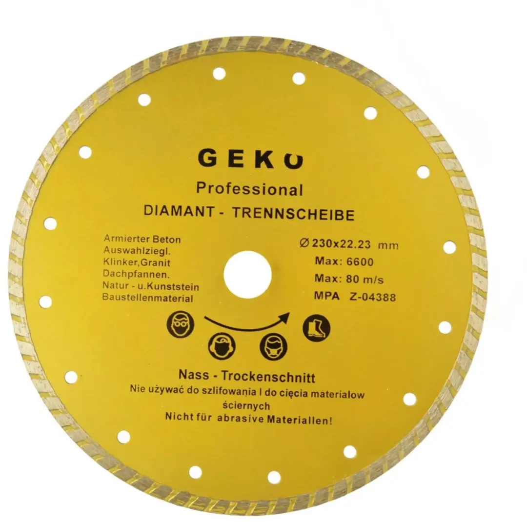 GEKO Turbo Diamantdoorslijpschijf 230mm