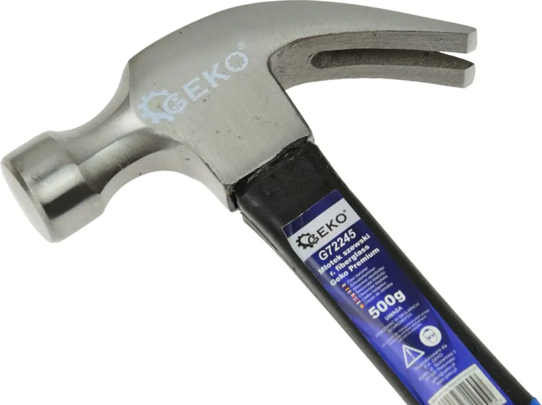 GEKO Kloppen - klauwhamer - 500g - glasvezel antislip greep - 330 mm - afbeelding 4 van 6
