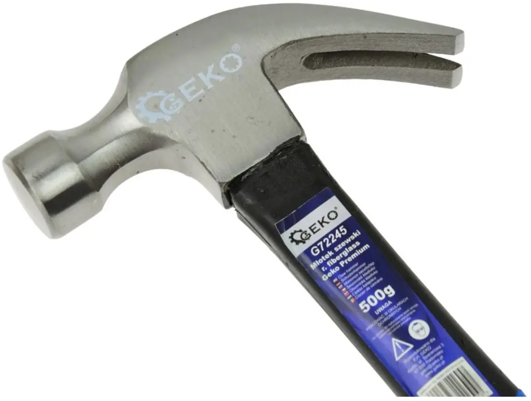 GEKO Kloppen - klauwhamer - 500g - glasvezel antislip greep - 330 mm - afbeelding 2 van 6