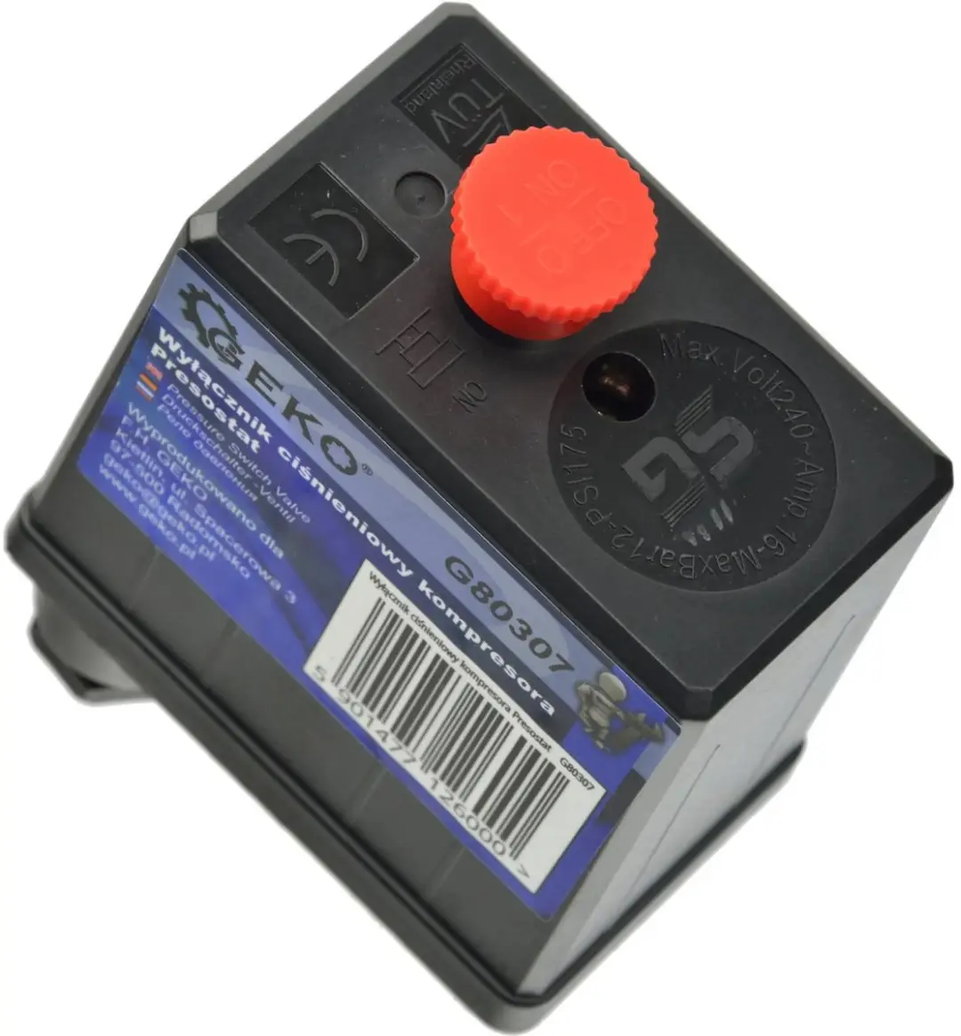 GEKO Drukschakelaar voor compressor - 12 bar - afbeelding 6 van 6