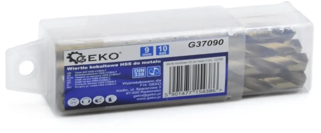 GEKO HSS Metaalboor 9 mm - Set van 10 - afbeelding 2 van 6