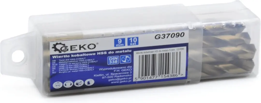 GEKO HSS Metaalboor 9 mm - Set van 10 - afbeelding 4 van 6
