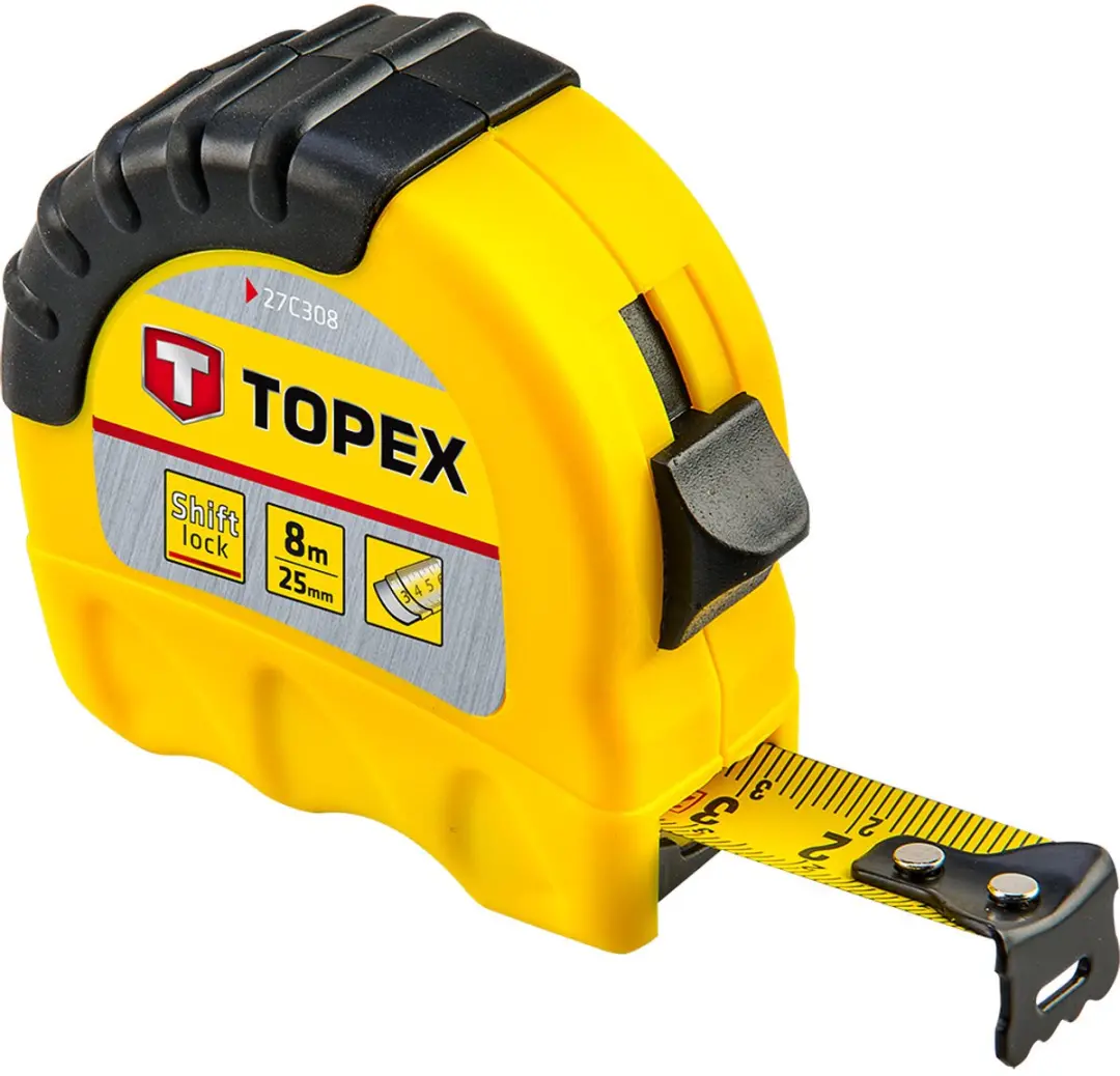 Topex 27C308 Rolmaat - 8 m - Shiftlock - afbeelding 2 van 3