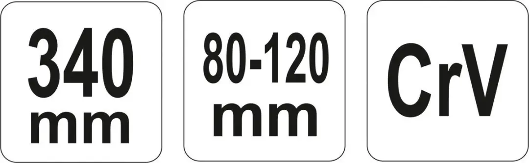 Yato YT-01678 Schroefhaaksleutel 80-120mm - Zilver - afbeelding 3 van 3