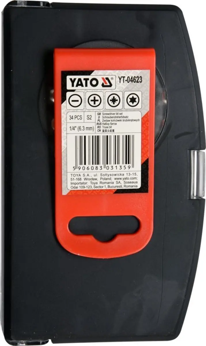 Yato YT-04623 Bits- en Dopset - 34 Delig - S2 Staal - afbeelding 5 van 5