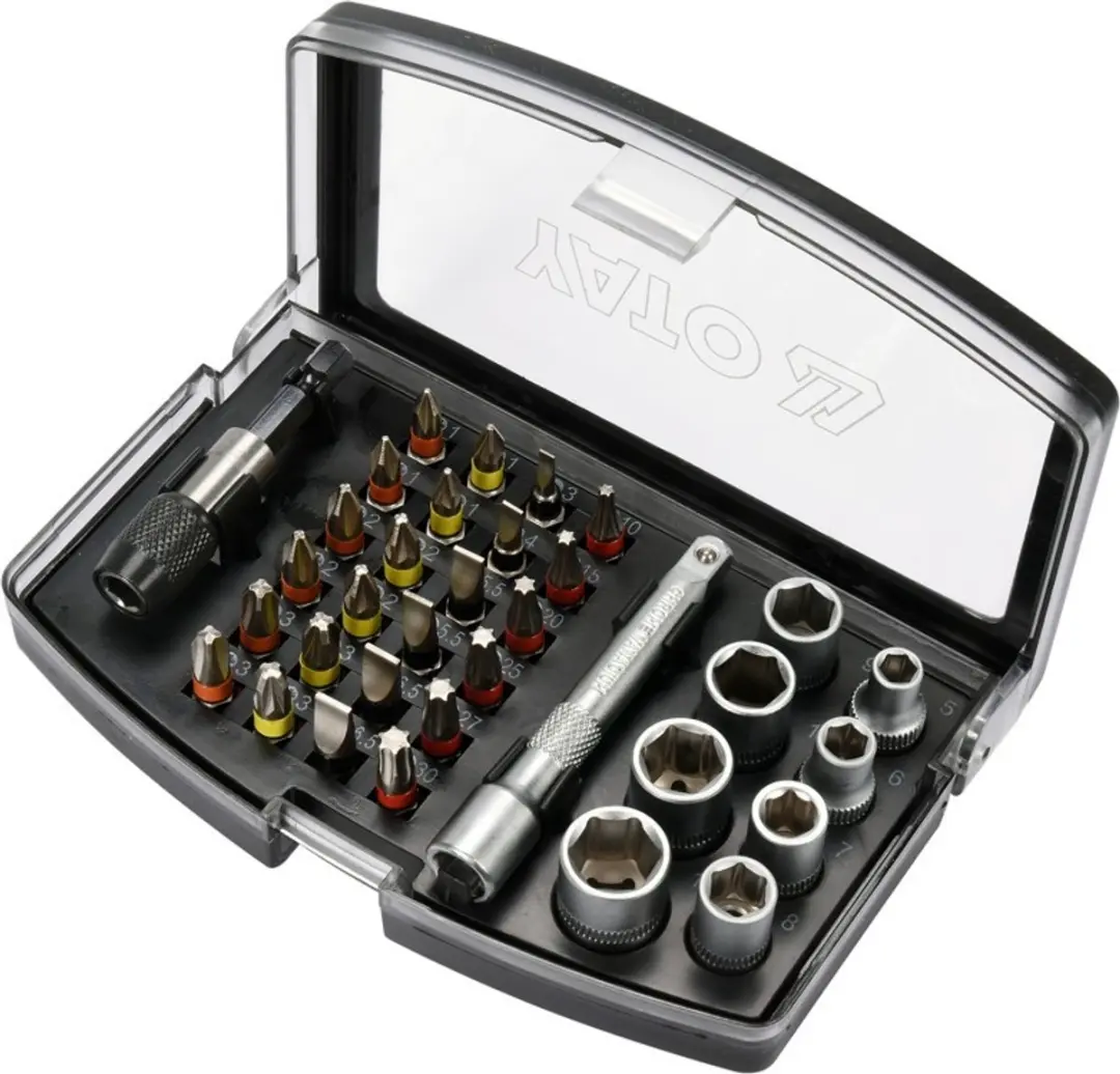Yato YT-04623 Bits- en Dopset - 34 Delig - S2 Staal - afbeelding 2 van 5