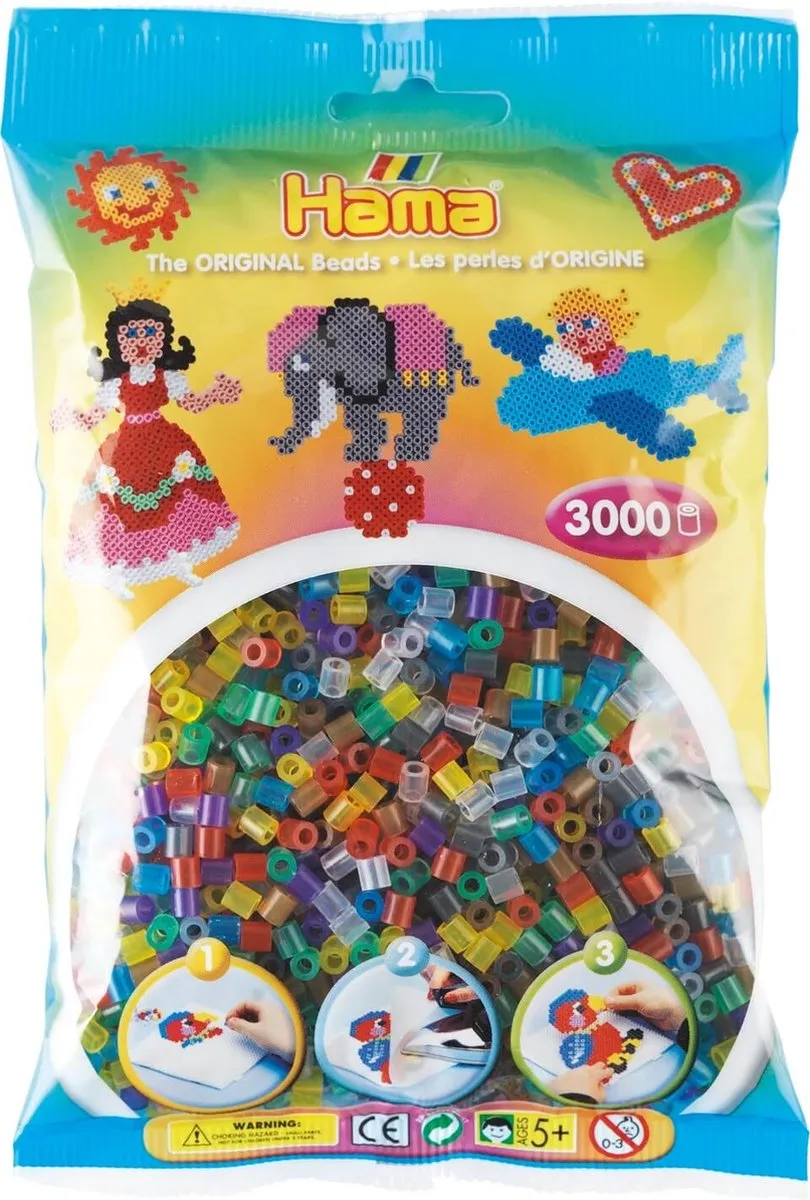 Hama Strijkkralen Transparant Kleurenmix