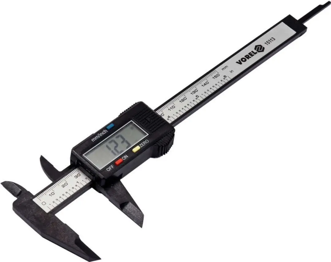 Vorel 15113 Elektronische Schuifmaat - 150mm - Zwart - afbeelding 2 van 2