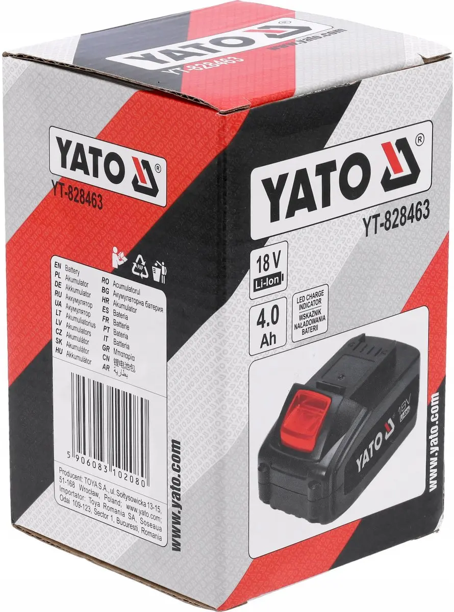 Yato YT-828463 Accu 18V Li-Ion - 4,0Ah - afbeelding 2 van 3