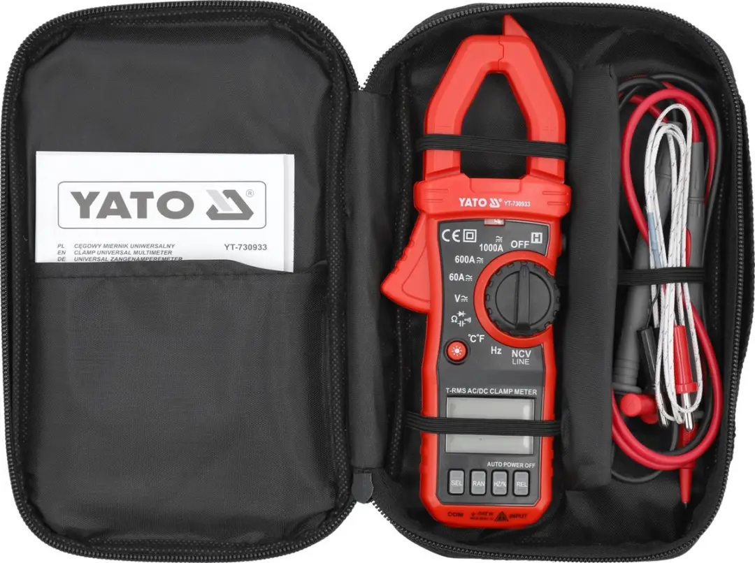 Yato YT-730933 Stroomtang Multimeter - 1000A - Rood - afbeelding 4 van 6