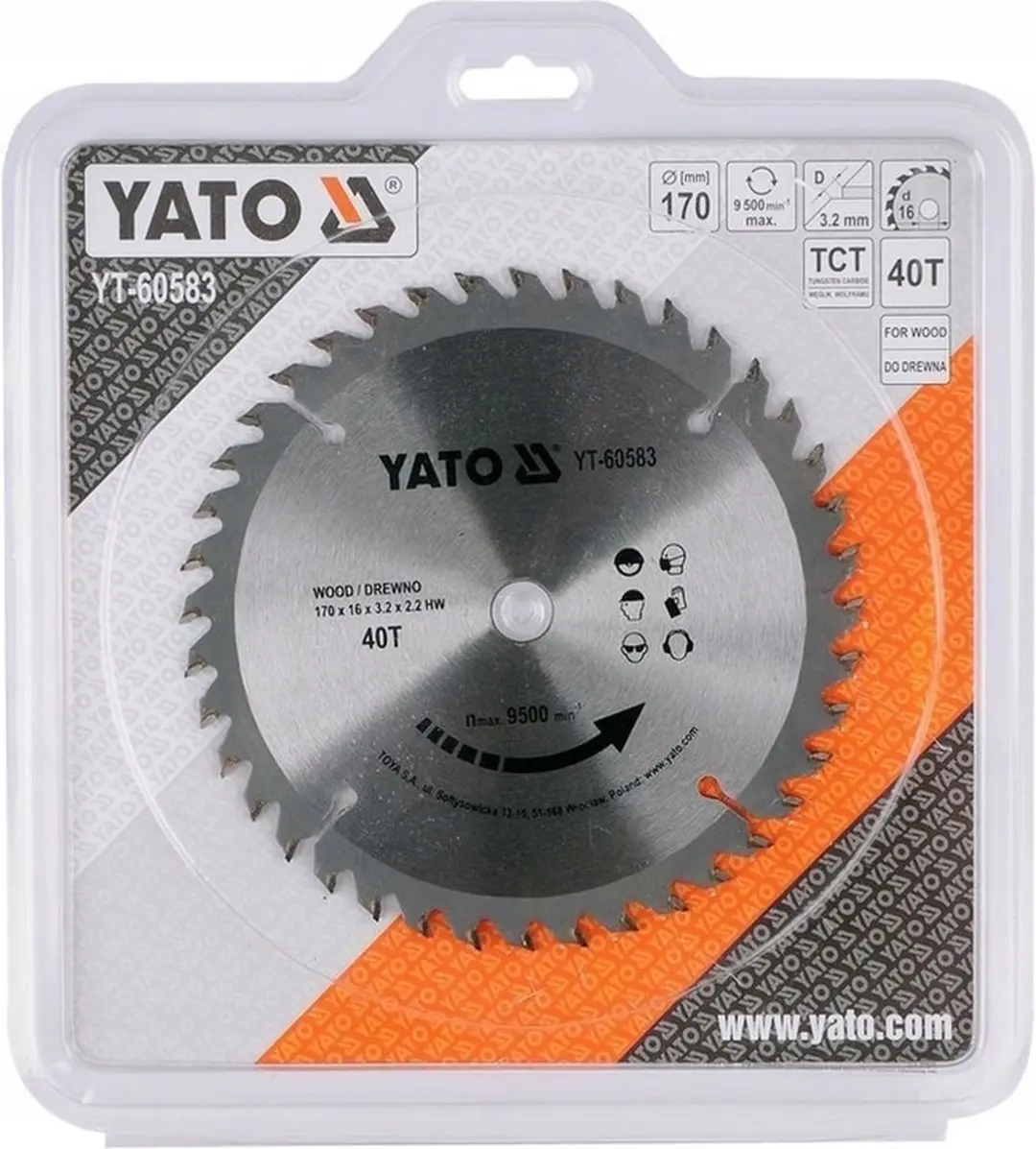 Yato YT-60583 Cirkelzaagblad Ø170mm