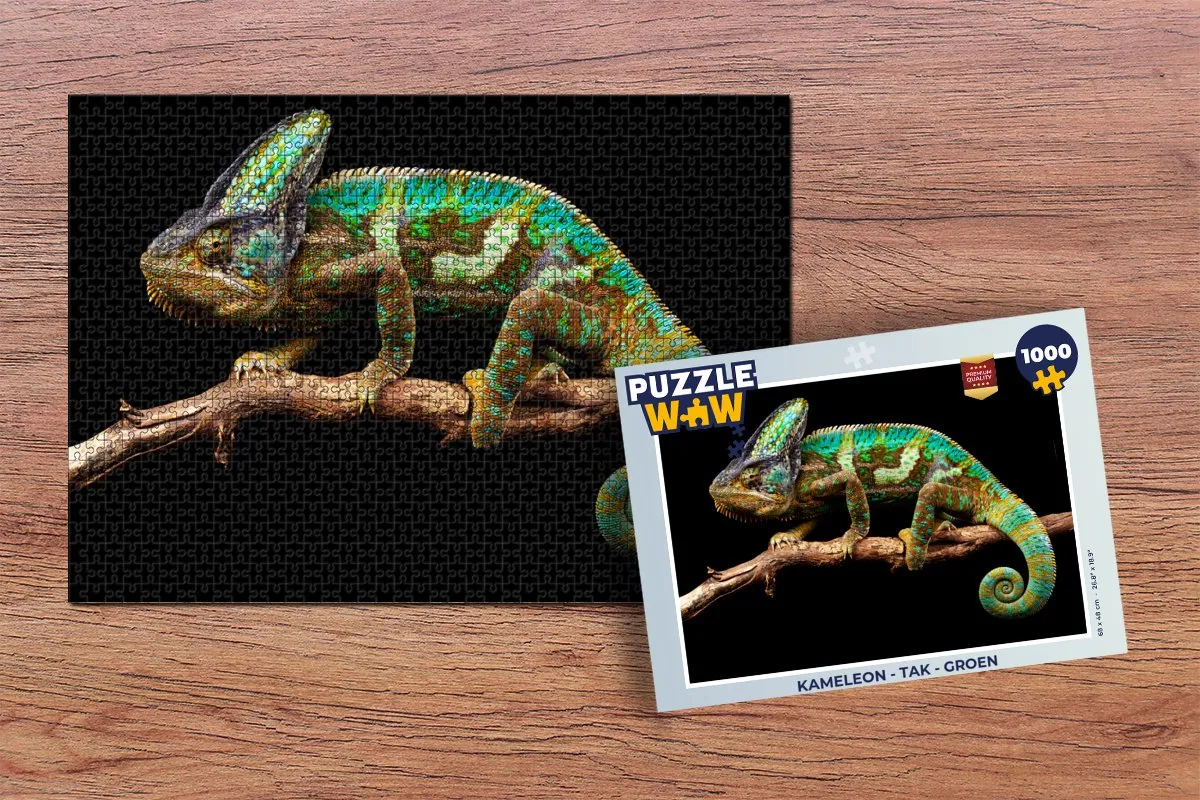 PuzzleWow Kameleon Tak Legpuzzel 1000 Stuks - Multicolor