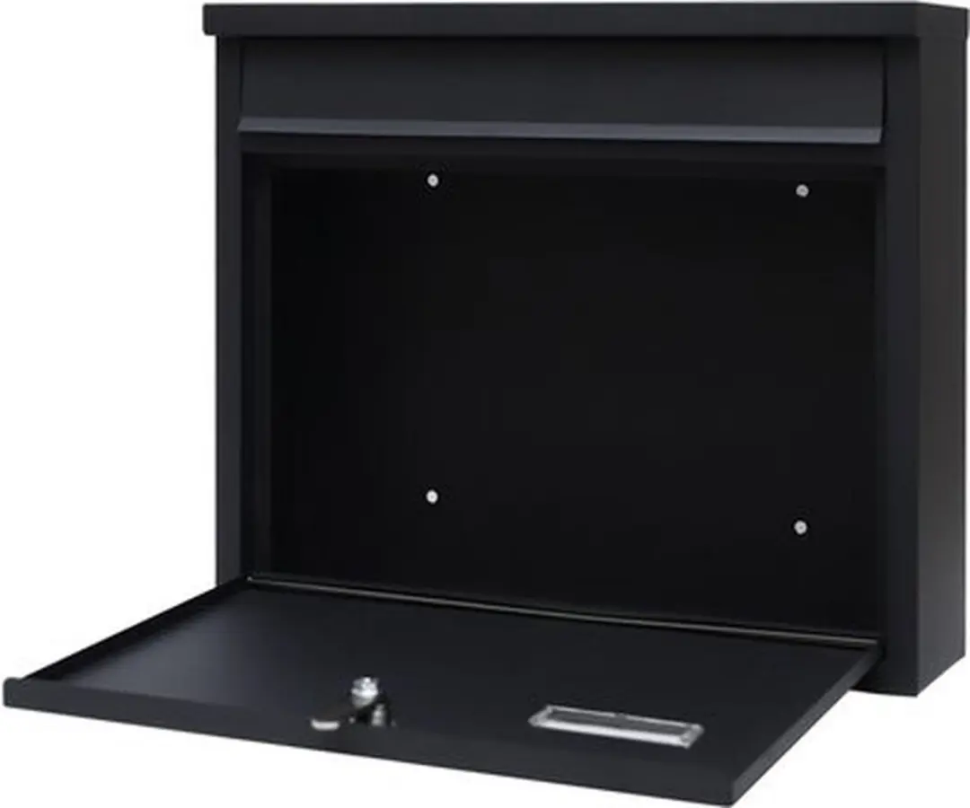 Vorel Brievenbus - 310x360x100mm - Zwart - afbeelding 5 van 6