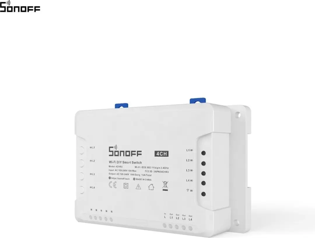 Sonoff 4CHR3 Smart Schakelaar - 4 Gang WiFi - afbeelding 6 van 6