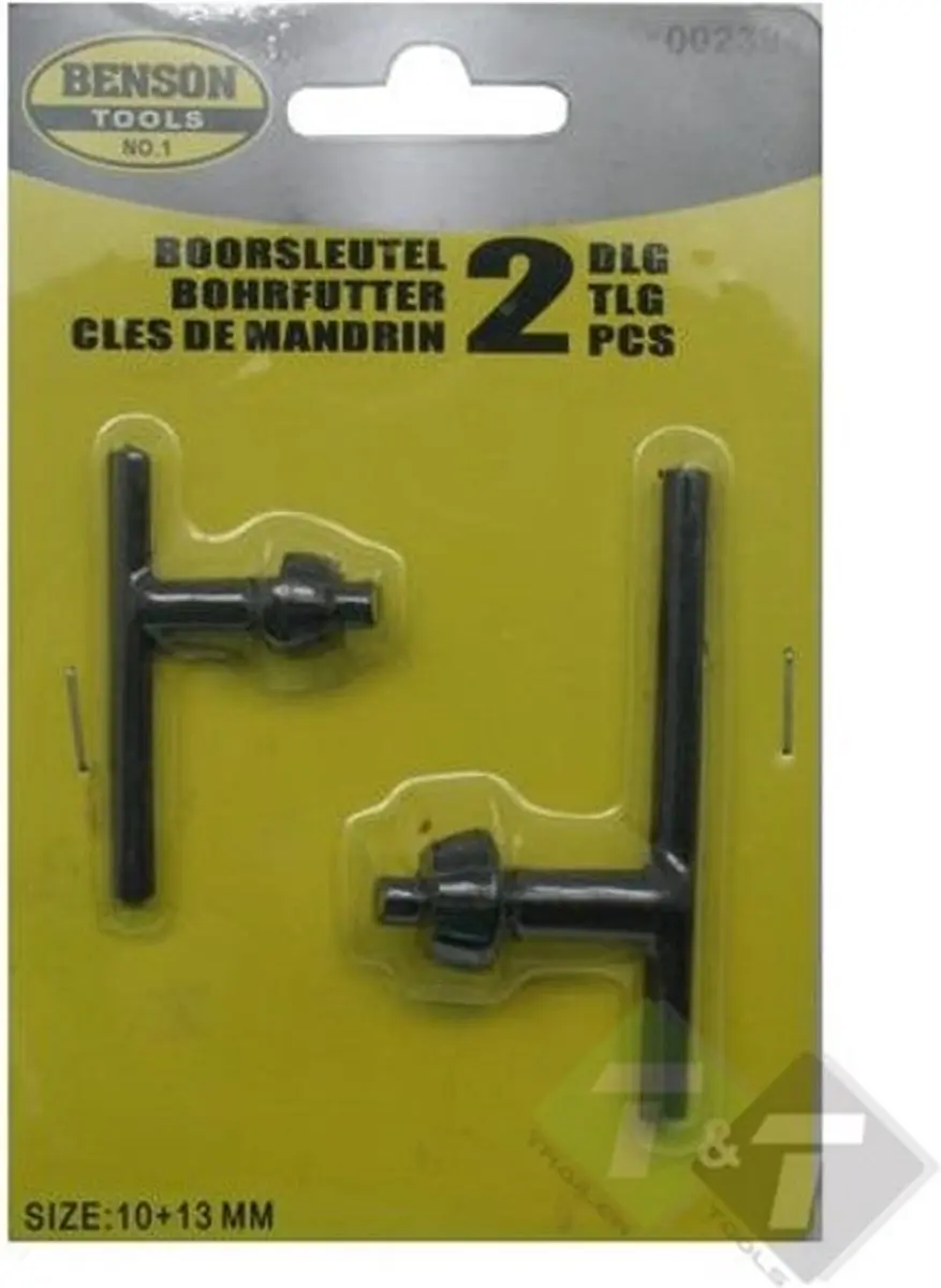 Boorsleutel set, tandkranssleutel 2 dlg, Boor sleutel, 10