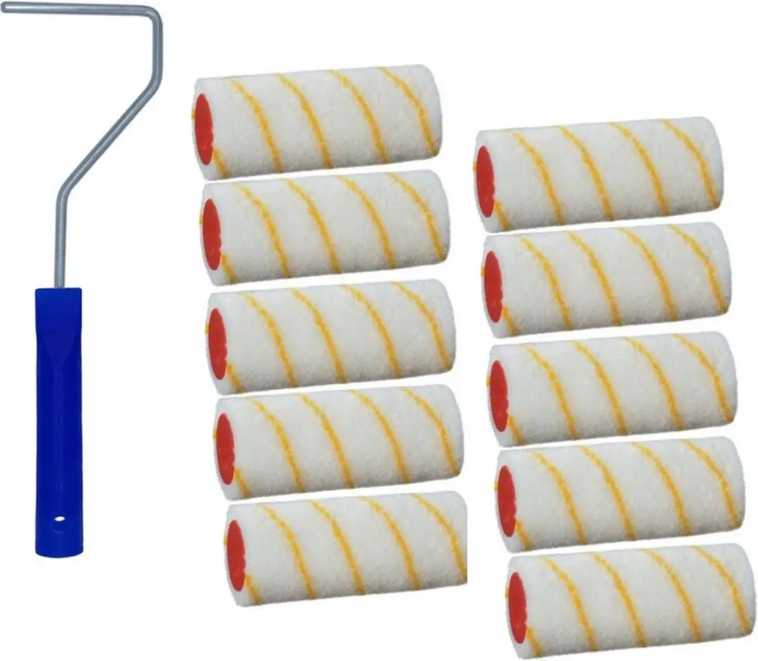 10x verfroller / vachtrollers incl rollerbeugel