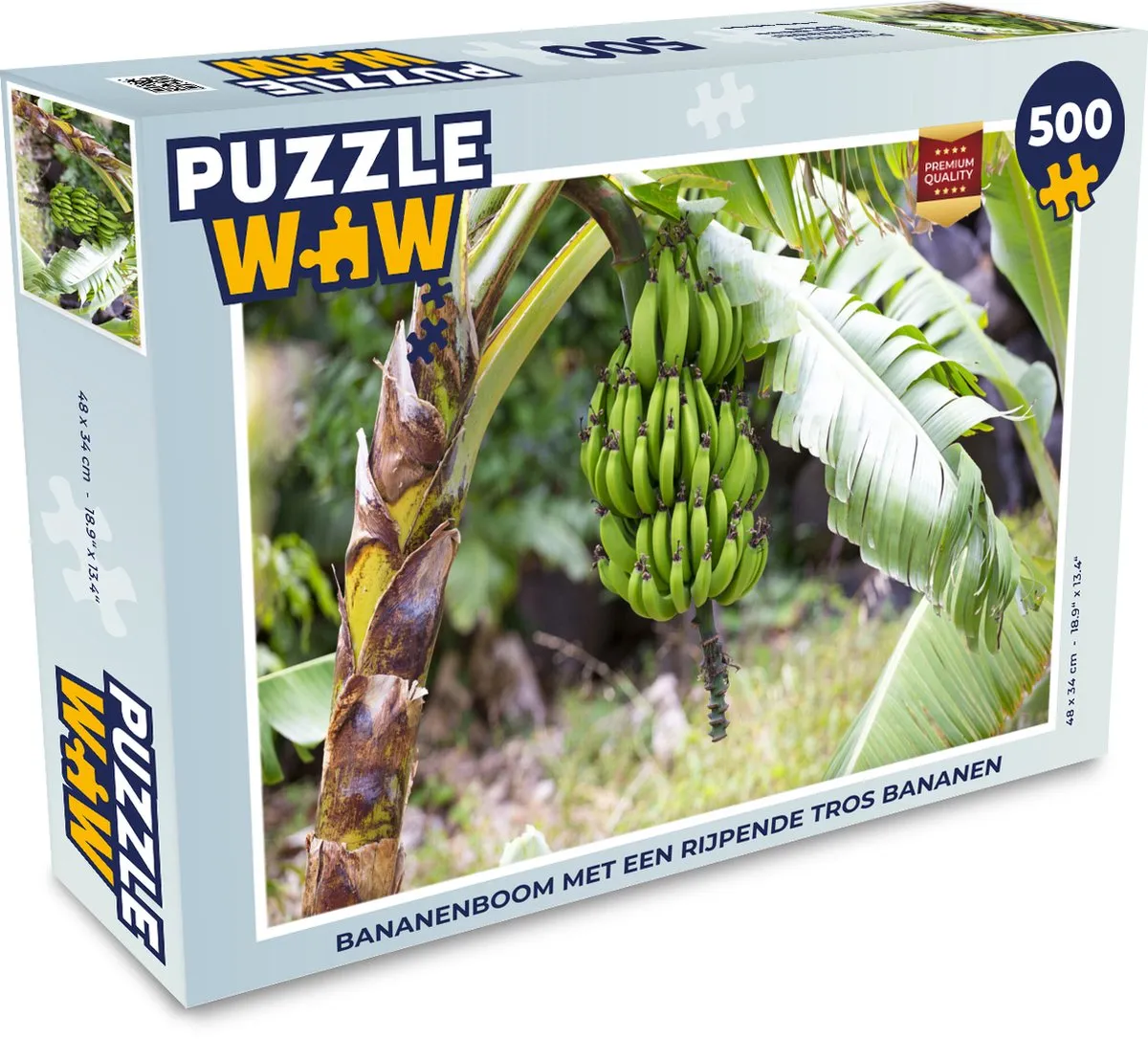 PuzzleWow Legpuzzel Banaan Boom 500 Stuks - Multicolor