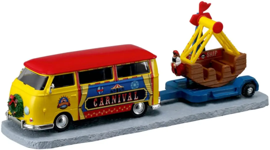 Lemax Towing Van with Carnival Ride