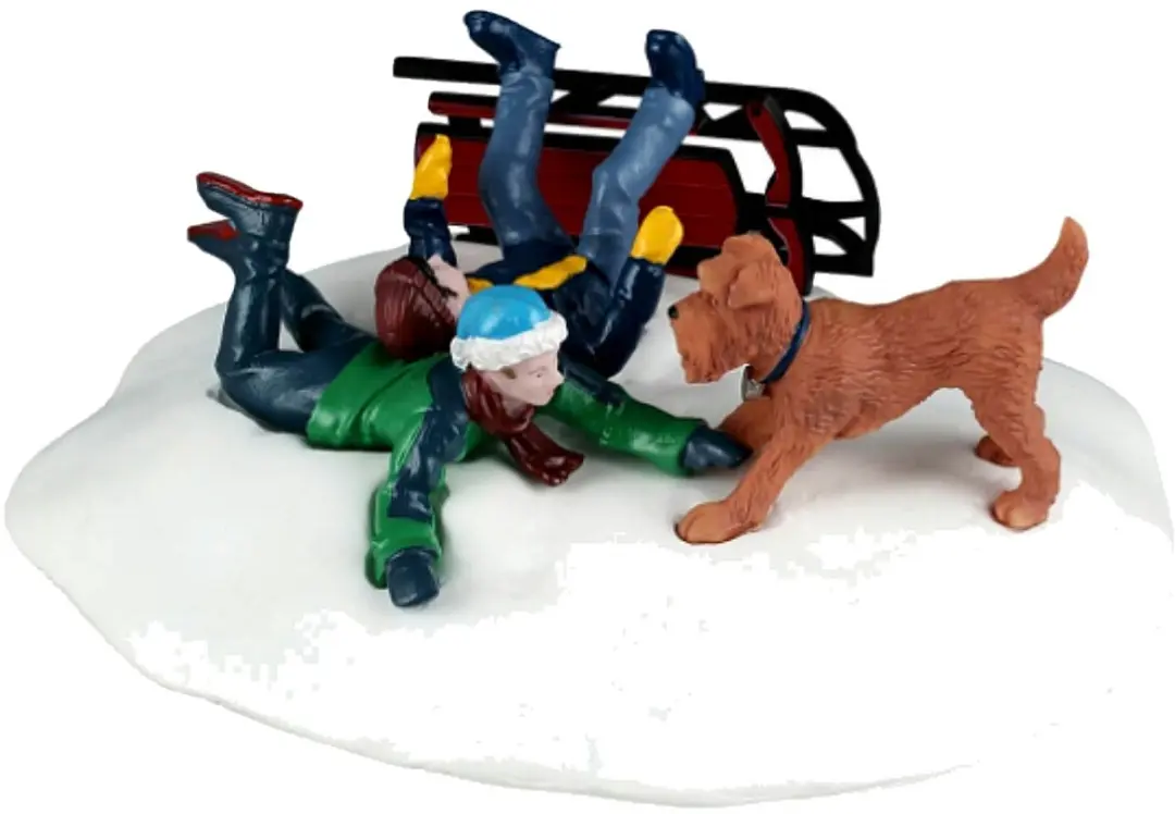 Lemax Winter Wipeout Kerstdorp Tafereel
