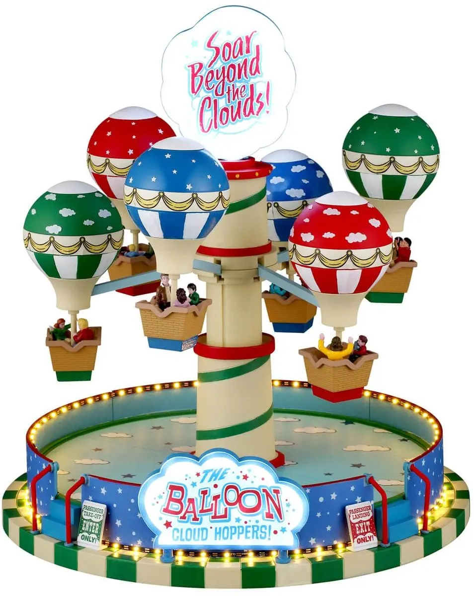 Lemax Balloon Cloud Hoppers Bewegende Draaimolen Carnival 2026 - afbeelding 2 van 3