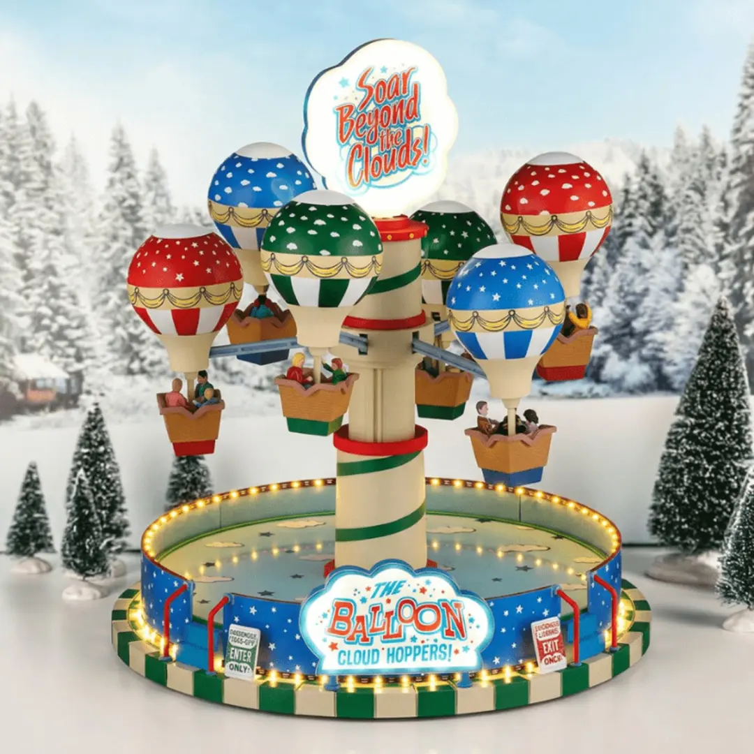 Lemax Balloon Cloud Hoppers Bewegende Draaimolen Carnival 2026 - afbeelding 3 van 3