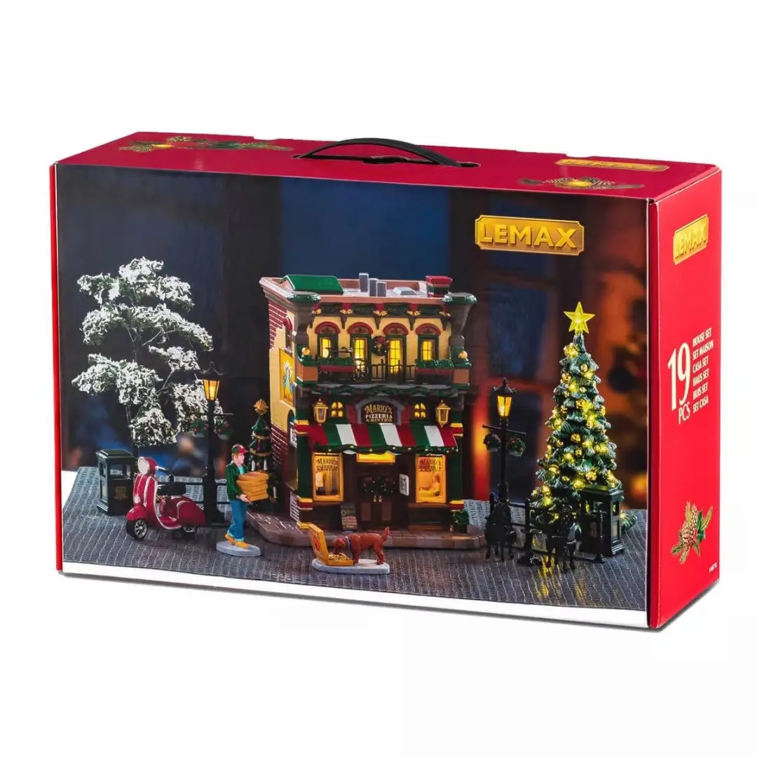 Lemax Caddington Village Mario's Pizzeria & Bistro Set - afbeelding 3 van 4