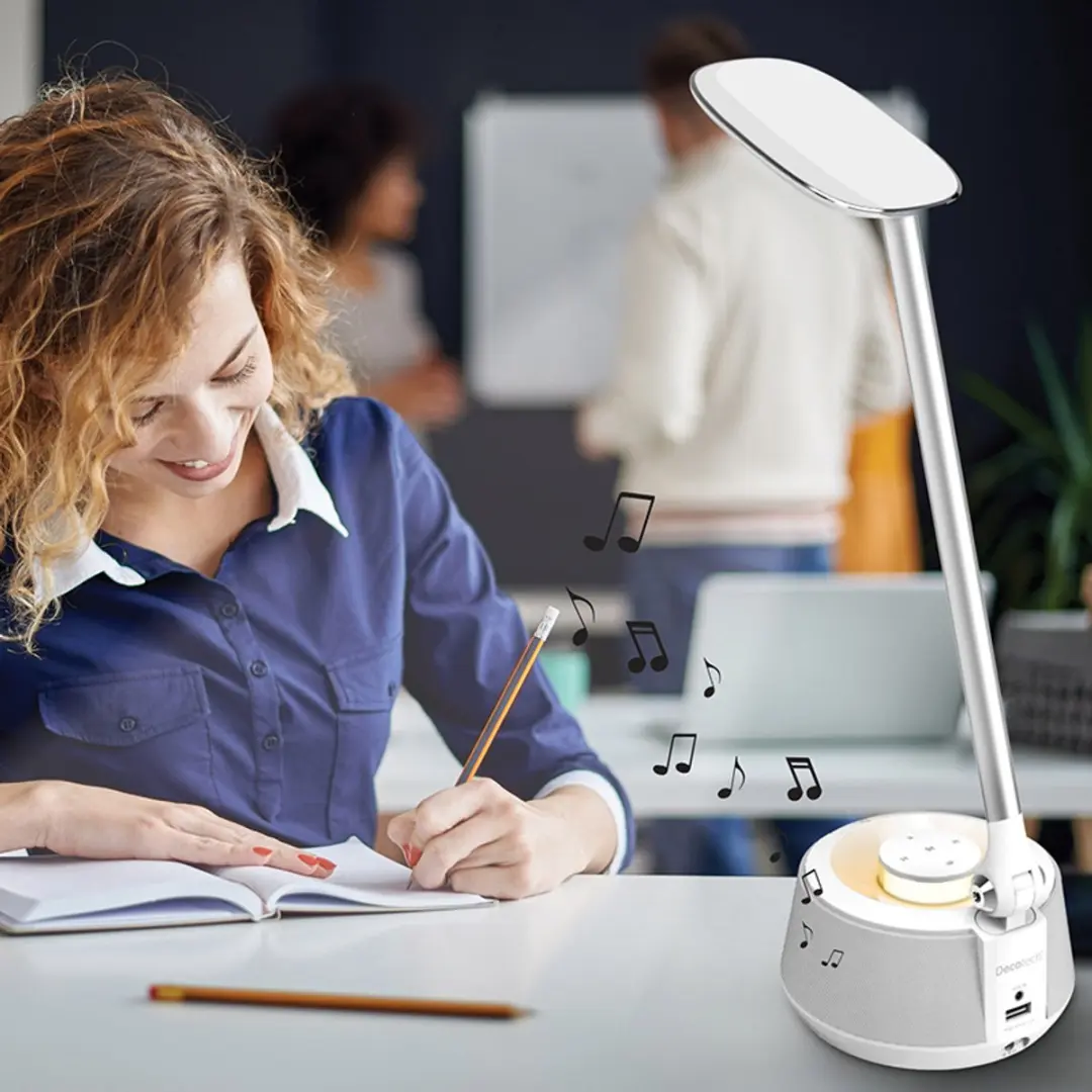 Lexibook BTL030 Bluetooth Luidspreker LED Bureaulamp - Wit - afbeelding 4 van 6